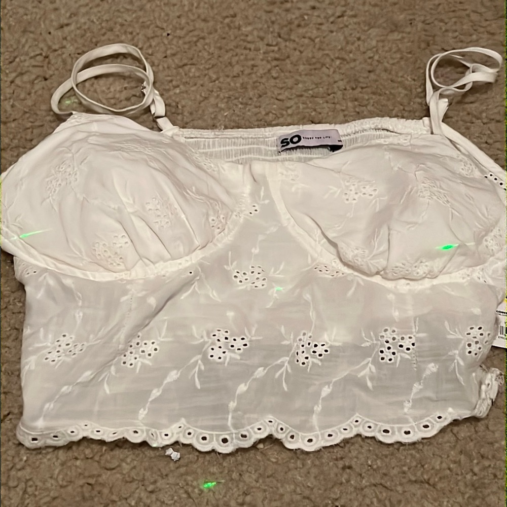 White crop top